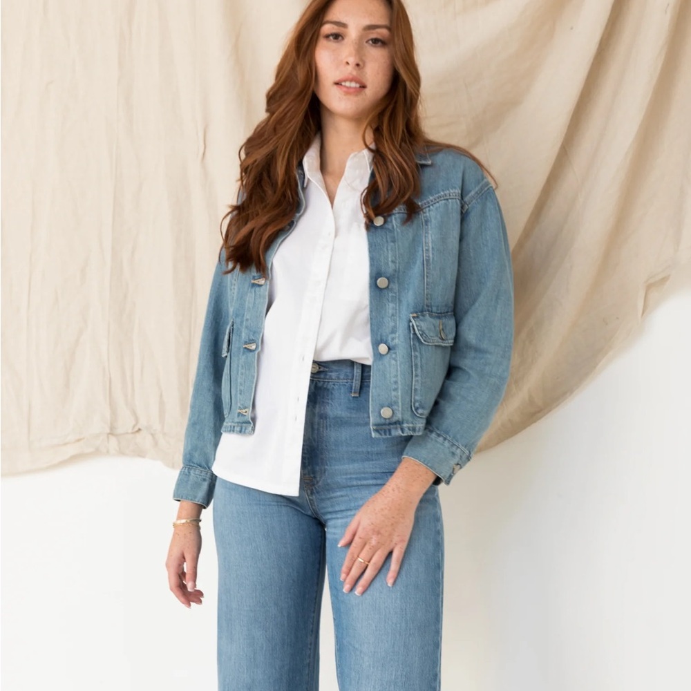 Able Cropped Denim Jacket